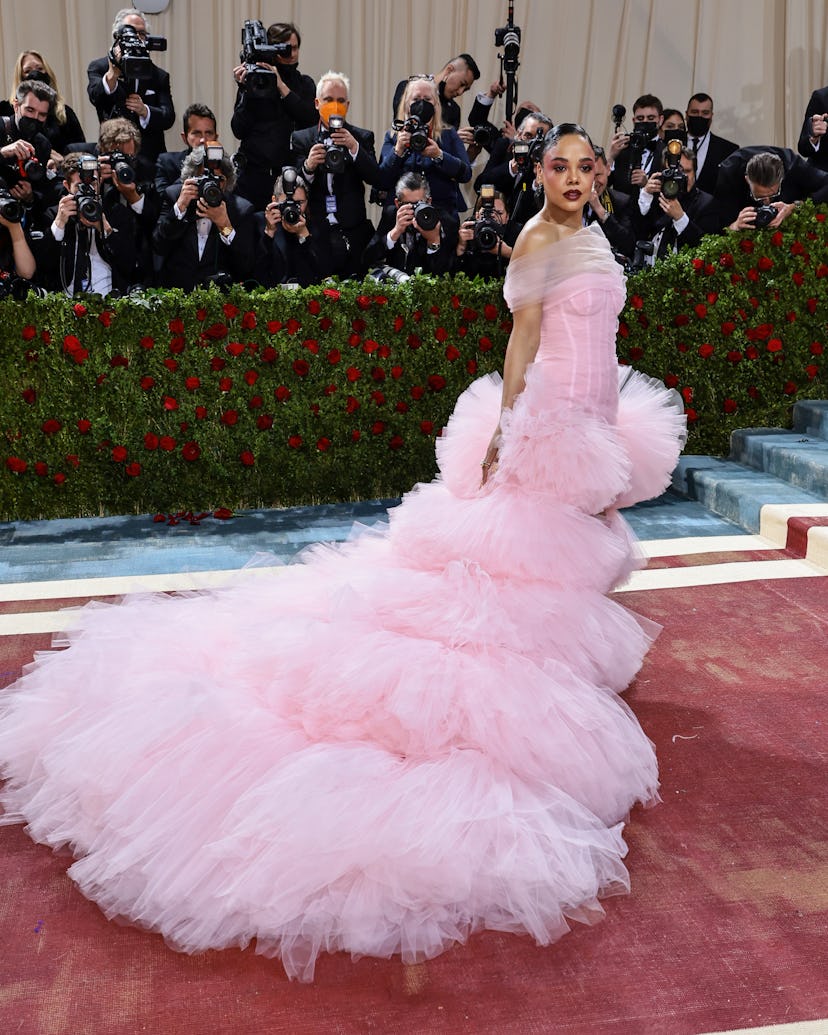 NEW YORK, NEW YORK - MAY 02: Tessa Thompson attends The 2022 Met Gala Celebrating "In America: An An...