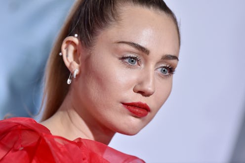 Miley Cyrus rocking the edgy and chic industrial ear piercing.
