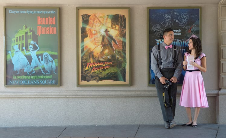 A couple at Disneyland are wearing Disneybounding ideas inspired by TikTok.