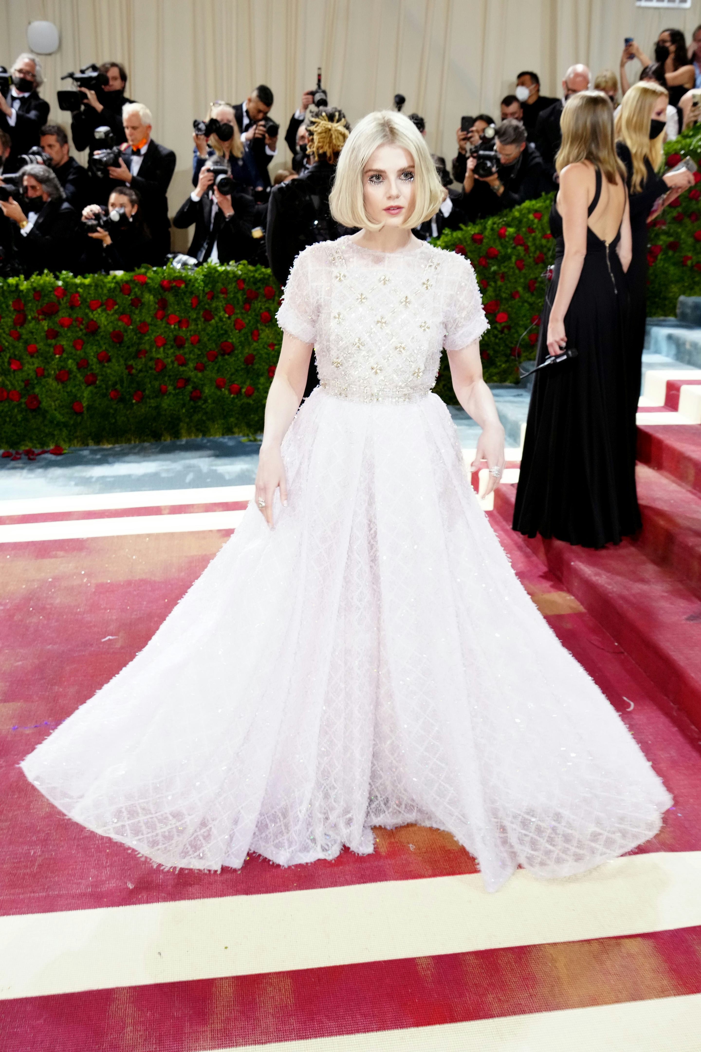Lucy Boynton attending the 2022 Met Gala