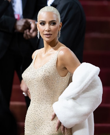 NEW YORK, NEW YORK - MAY 02: Kim Kardashian is seen arriving at The 2022 Met Gala Celebrating "In Am...