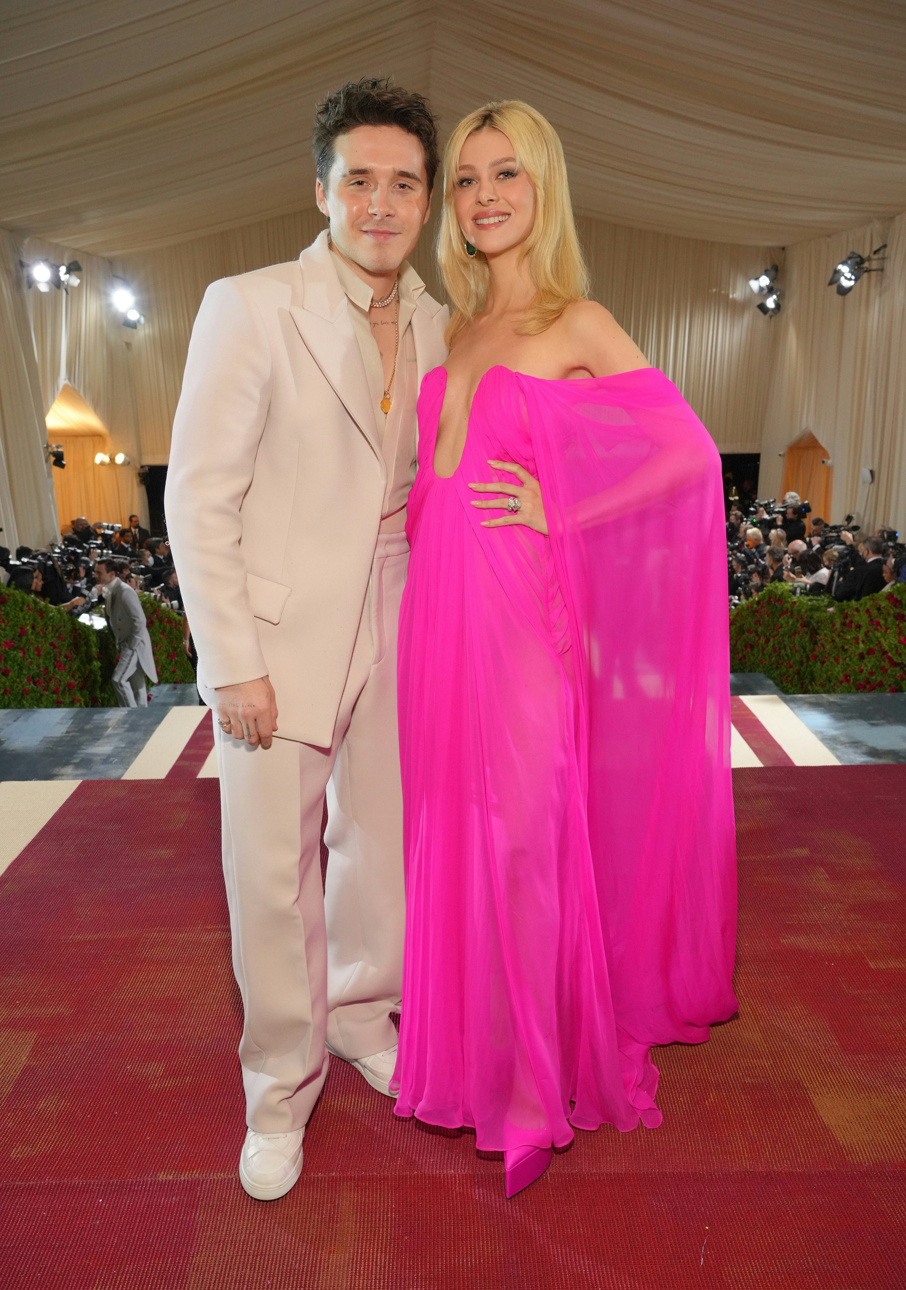 Brooklyn Beckham and Nicola Peltz attend the 2022 Met Gala