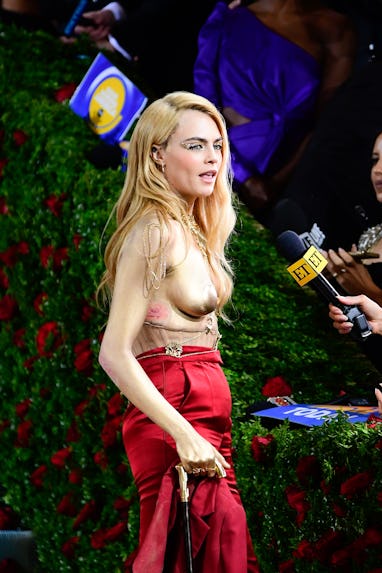 NEW YORK, NY - MAY 02: Cara Delevingne attends the 2022 Met Gala celebrating "In America: An Anthol...