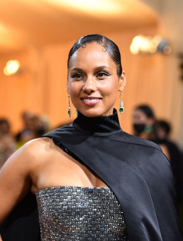 US singer-songwriter Alicia Keys arrives for the 2022 Met Gala at the Metropolitan Museum of Art on ...