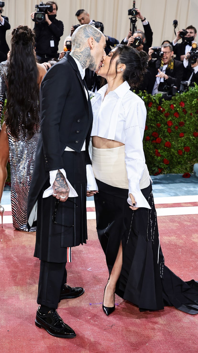 Travis Barker and Kourtney Kardashian attended the 2022 Met Gala.