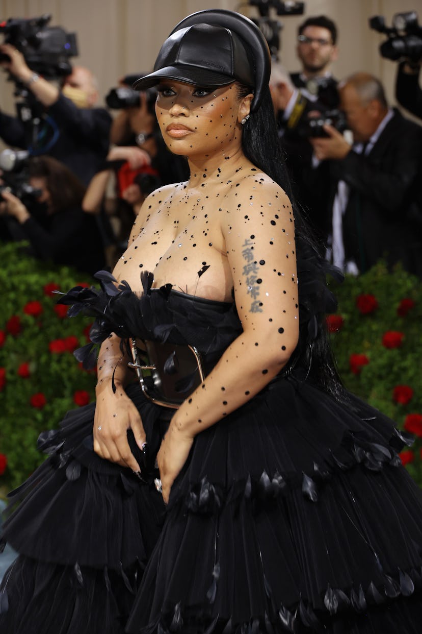 NEW YORK, NEW YORK - MAY 02: Nicki Minaj attends The 2022 Met Gala Celebrating "In America: An Antho...