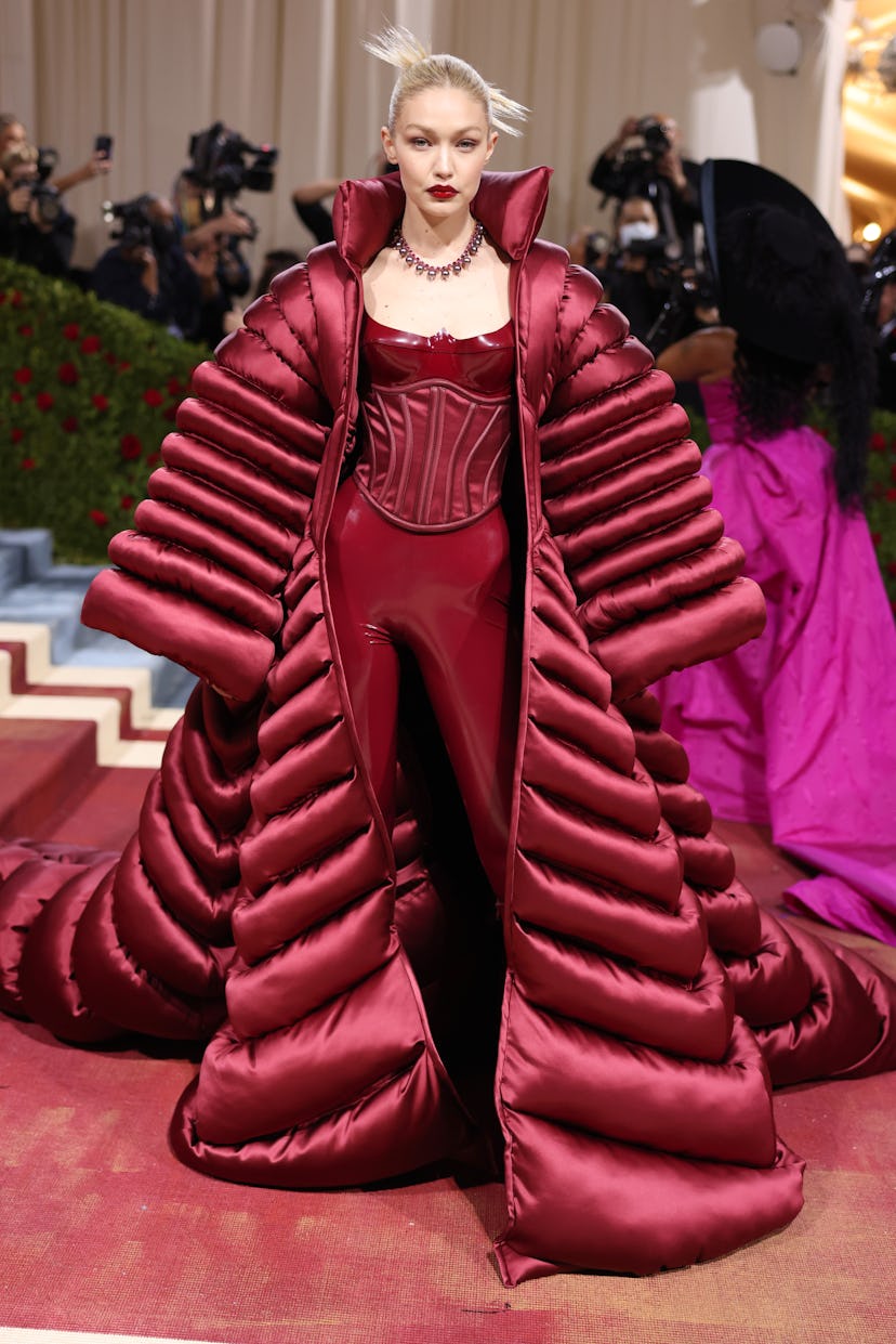 NEW YORK, NEW YORK - MAY 02: Gigi Hadid attends The 2022 Met Gala Celebrating "In America: An Anthol...