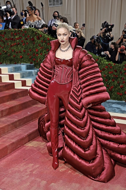 NEW YORK, NEW YORK - MAY 02: Gigi Hadid attends The 2022 Met Gala Celebrating "In America: An Anthol...