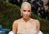 Kim Kardashian attends The 2022 Met Gala Celebrating "In America: An Anthology of Fashion" wearing m...
