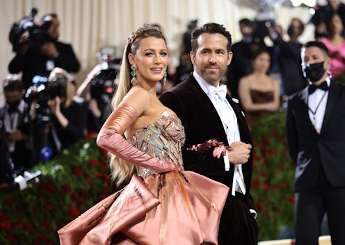 NEW YORK, NEW YORK - MAY 02: (L-R) Blake Lively and Ryan Reynolds attend The 2022 Met Gala Celebrati...