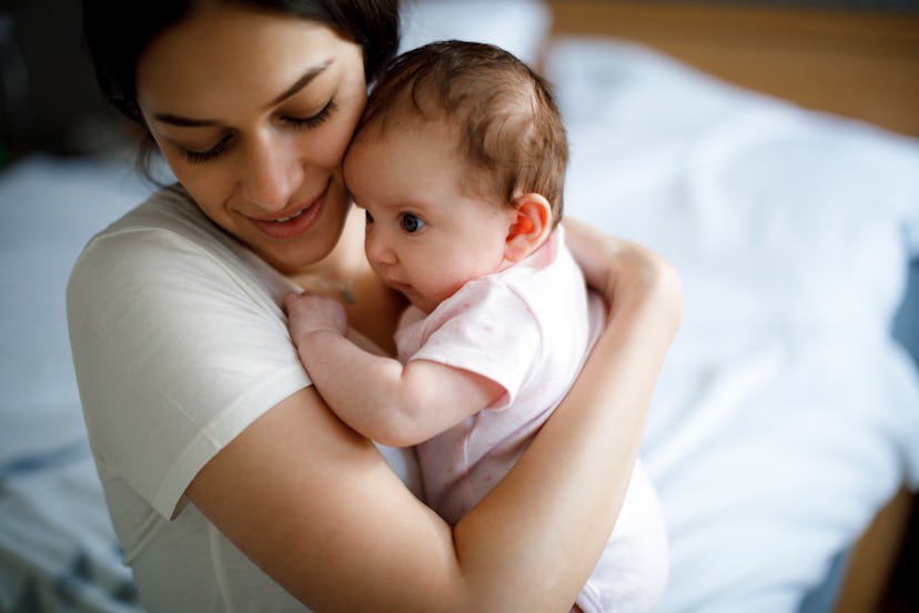 A mother's first mother's day with her baby