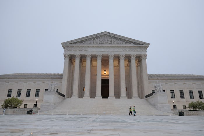A view of the U.S. Supreme Court Building on May 03, 2022 in Washington, DC. In an initial draft maj...