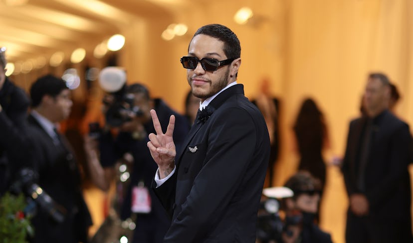 Pete Davidson ran into his exes Kaia Gerber and Phoebe Dynevor on the Met Gala 2022 red carpet.