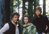 Harrison Ford, Carrie Fisher and Mark Hamill on the set of Star Wars: Episode VI - Return of the Jed...