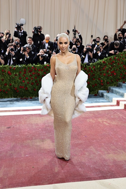 Kim Kardashian Wore Marylin Monroe Dress & Stripper Heels at Met