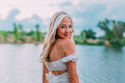 Portrait of a Beautiful, Confident Young Teenage Woman With "Chunky Moneypiece Highlights" in Her Ha...