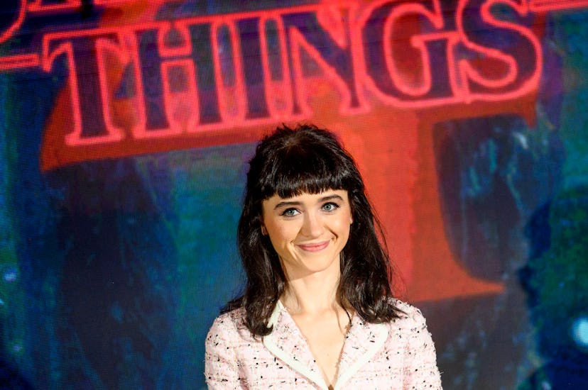 Natalia Dyer attends 'Stranger Things' 4 Season press conference.