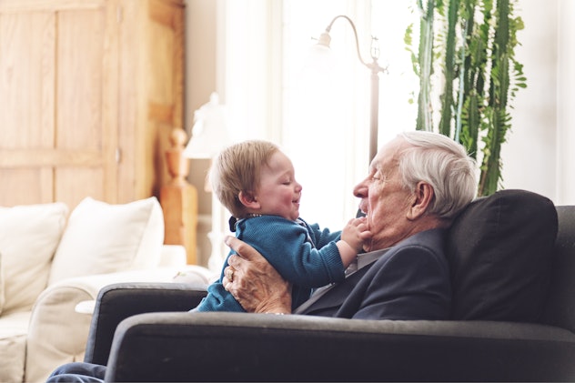 baby and grandpa, things to write in a father's day card for grandpa