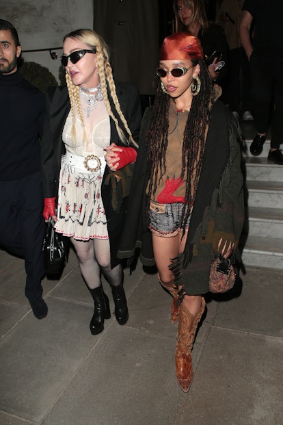 LONDON, ENGLAND - MAY 25:  Madonna and FKA Twigs are seen out together on a second night in a row at...