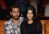 LAS VEGAS, NV - APRIL 18:  Scott Disick and Kourtney Kardashian celebrate Kourtney Kardashian's birt...