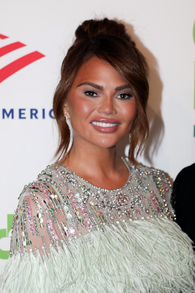 NEW YORK, NEW YORK - APRIL 26: Chrissy Teigen attends the 2022 City Harvest "Red Supper Club" Fundra...