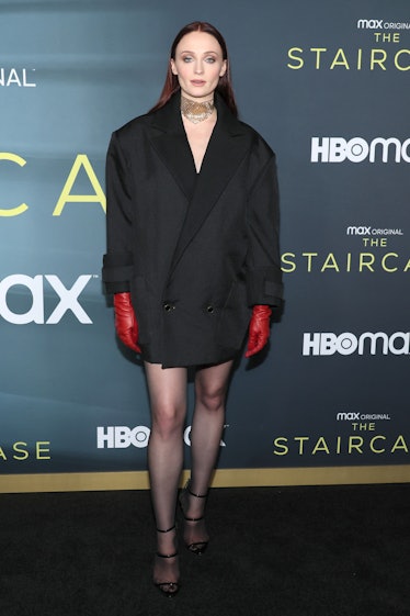 Sophie Turner attends HBO Max's "The Staircase" New York Premiere at Museum of Modern Art on May 03,...