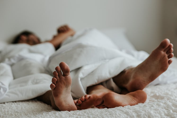 This couple incorporates foot play into their sex life.