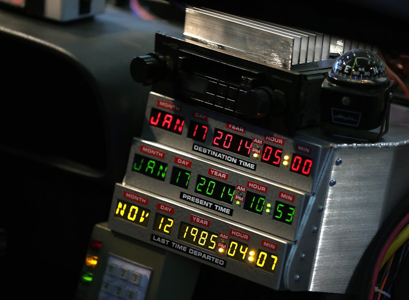 DETROIT, MI- JANUARY 14  -  Interiors of the DeLorean DMC-12 from Back to the Future II is on displa...