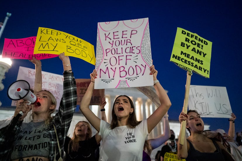 MAY 03: Pro-choice demonstrators