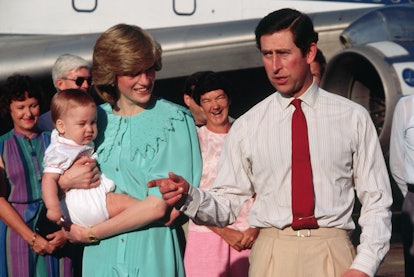 The Prince and Princess of Wales arrive with Prince William in Alice Springs, Northern Territory on ...