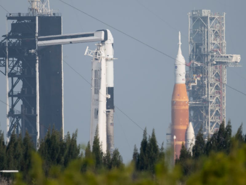 CAPE CANAVERAL, FL - APRIL 6: In this handout photo provided by NASA, NASAs Space Launch System (SLS...