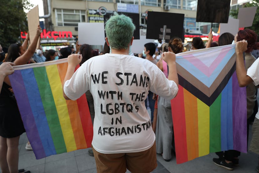 Protest in support of LGBT+ Afghans 