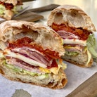 Italian submarine sandwich, or a Grinder Salad Sandwich on TikTok.
