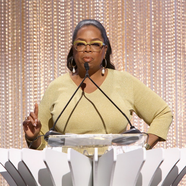 Oprah Winfrey during her motivational speech for college graduates at Hollywood Reporter's Empowerme...
