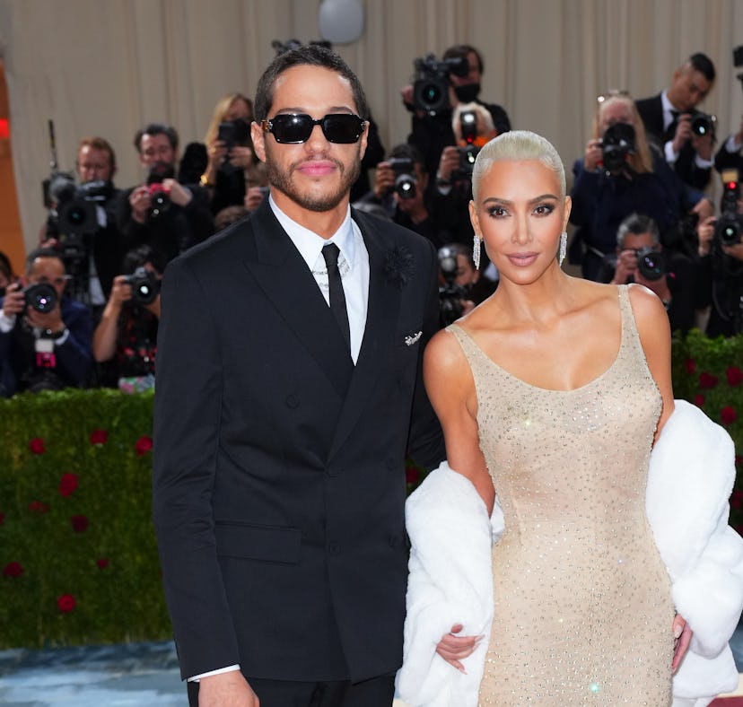 Pete Davidson comforted Kim Kardashian during her Met Gala dress fitting.