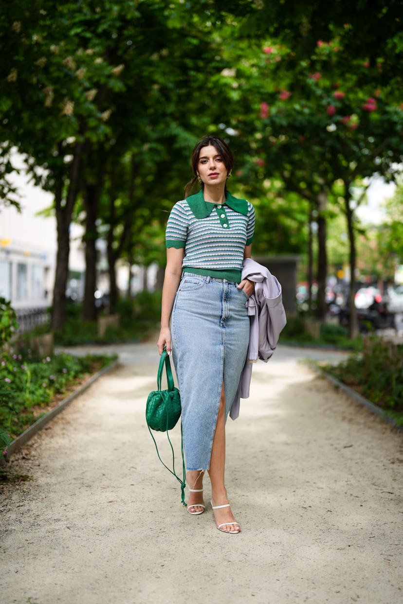 Ketevan Giorgadze wears a polo top outfit.