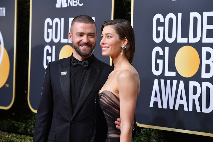 BEVERLY HILLS, CA - JANUARY 07:  Musician Justin Timberlake and actor Jessica Biel attend The 75th A...