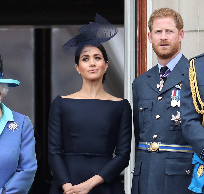 Prince Harry and Meghan Markle won't appear alongside Queen Elizabeth during Trooping the Colour at ...