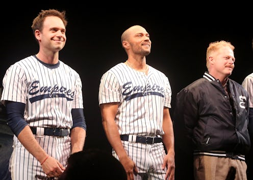 NEW YORK, NEW YORK - APRIL 04: Patrick J. Adams, Jesse Williams and Jesse Tyler Ferguson during the ...