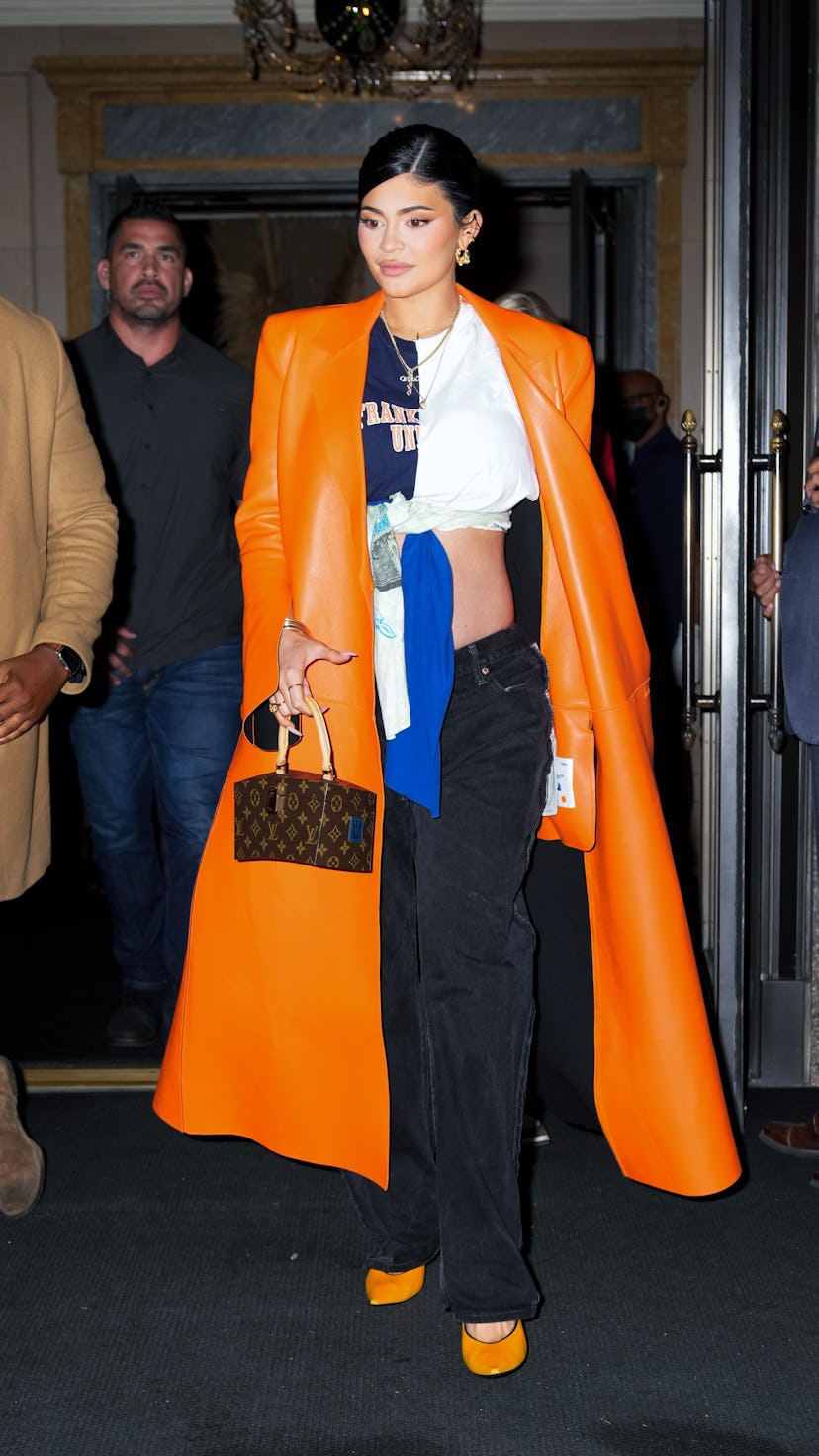 NEW YORK, NEW YORK - SEPTEMBER 09: Kylie Jenner is seen on September 09, 2021 in New York City. (Pho...