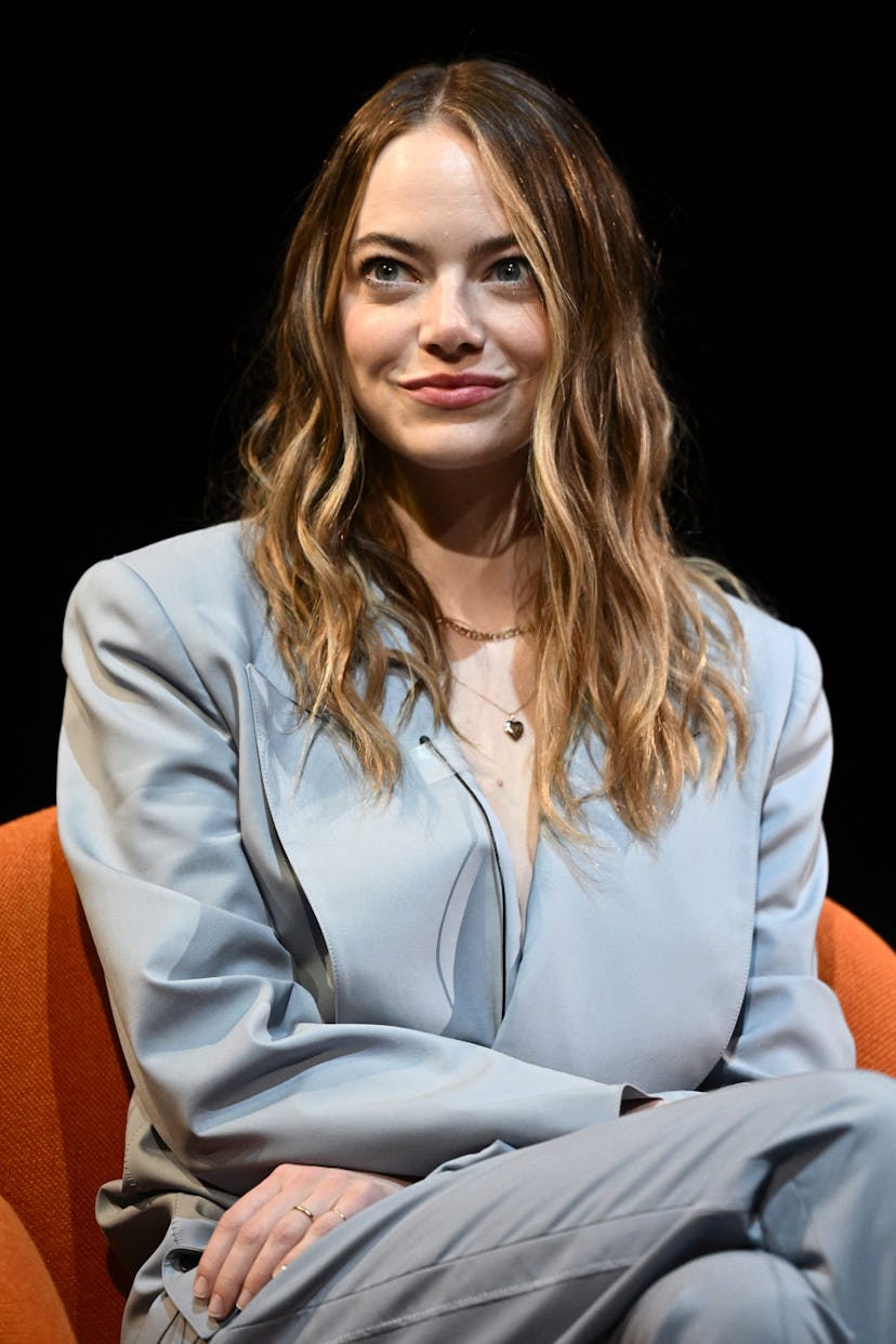 Emma Stone in a suit