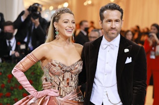 Ryan Reynolds knows Blake Lively runs the show at home. Here, the pair attend The 2022 Met Gala Cele...