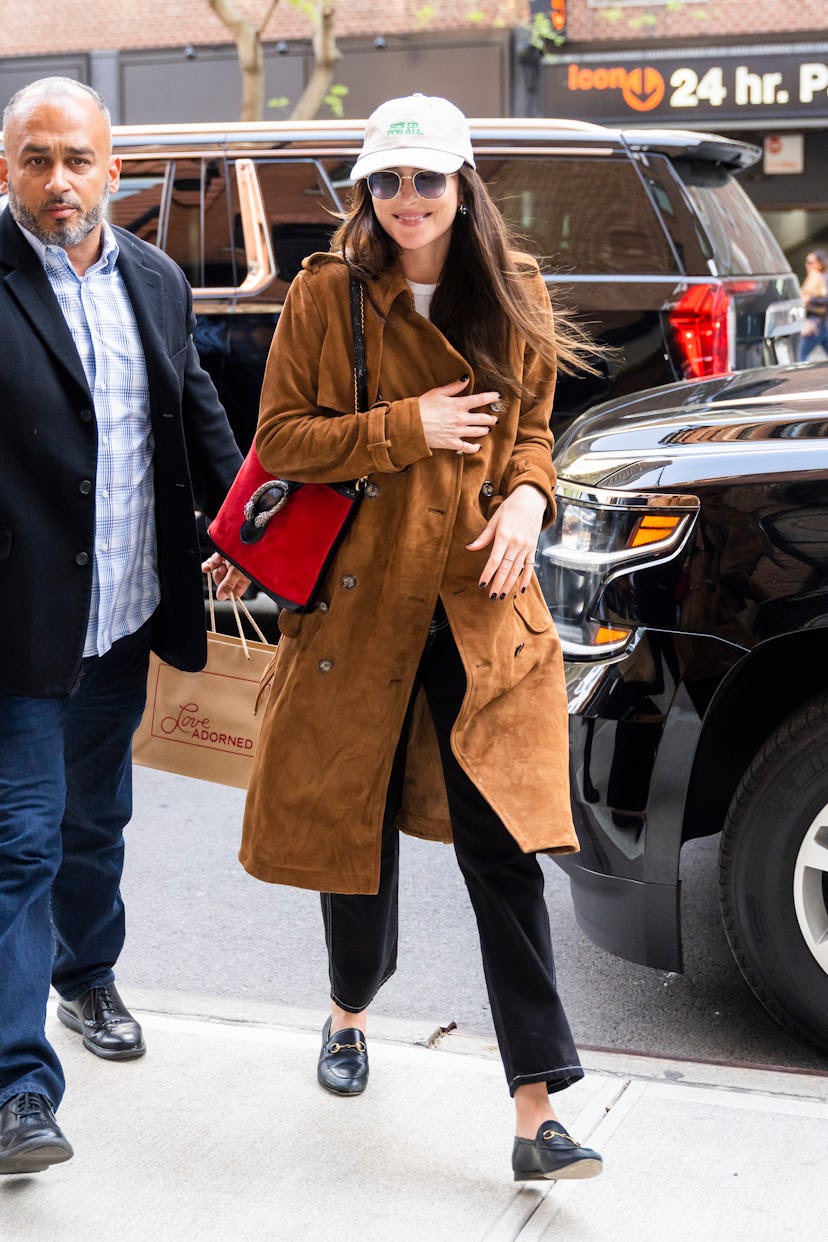 Dakota Johnson walking in NYC