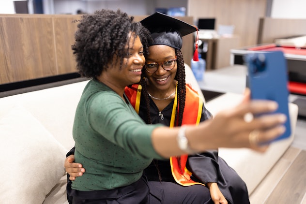 mother and daughter, high school graduation, hilarious instagram captions for high school graduation