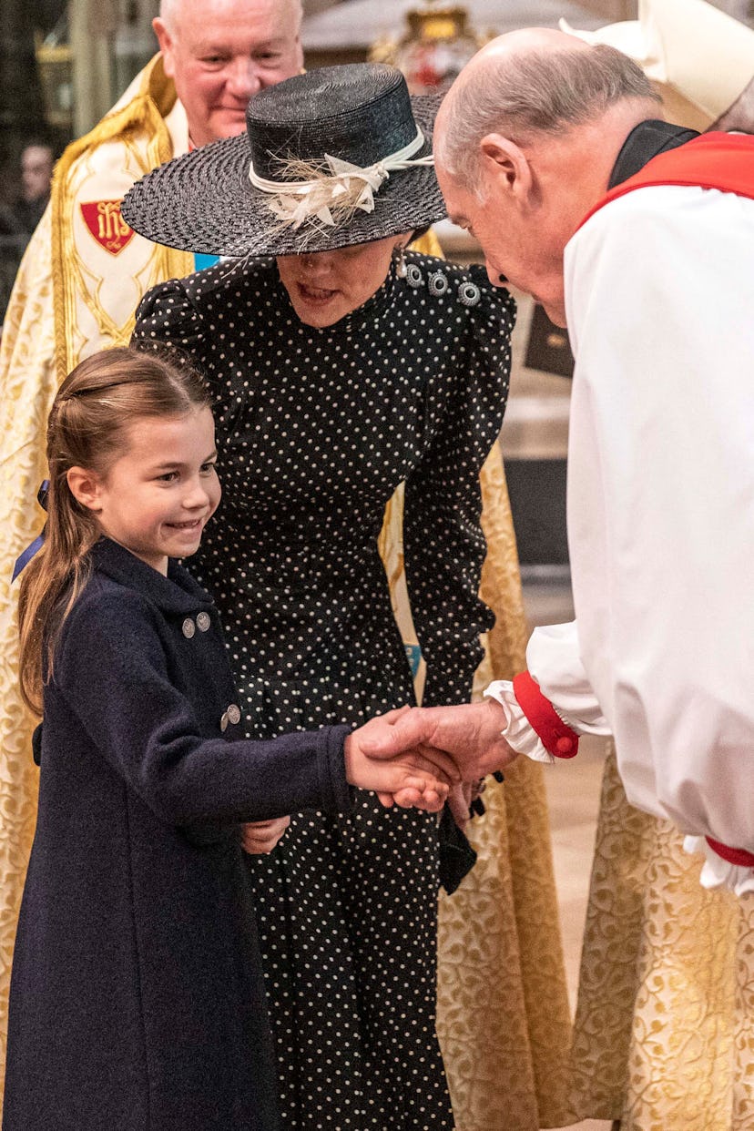 Princess Charlotte meeting the Archbishop of Canterbury, 2022.