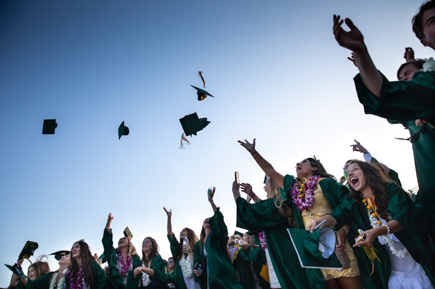 high school graduation, hilarious instagram caption ideas for high school grads