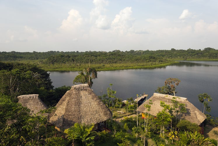 Ecuador, Yasuni NP, Anangu Lake, Napo Wildlife Center Lodge
