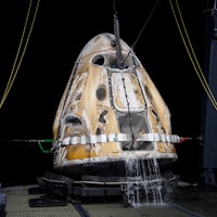 TAMPA, FL - MAY 06: In this handout photo provided by NASA, The SpaceX Crew Dragon Endurance spacecr...