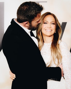 LOS ANGELES, CALIFORNIA - FEBRUARY 08: Ben Affleck and Jennifer Lopez attend the Los Angeles special...