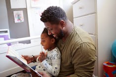dad and daughter reading book, personalized father's day books
